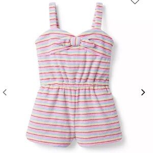 J&J Striped Terry Romper